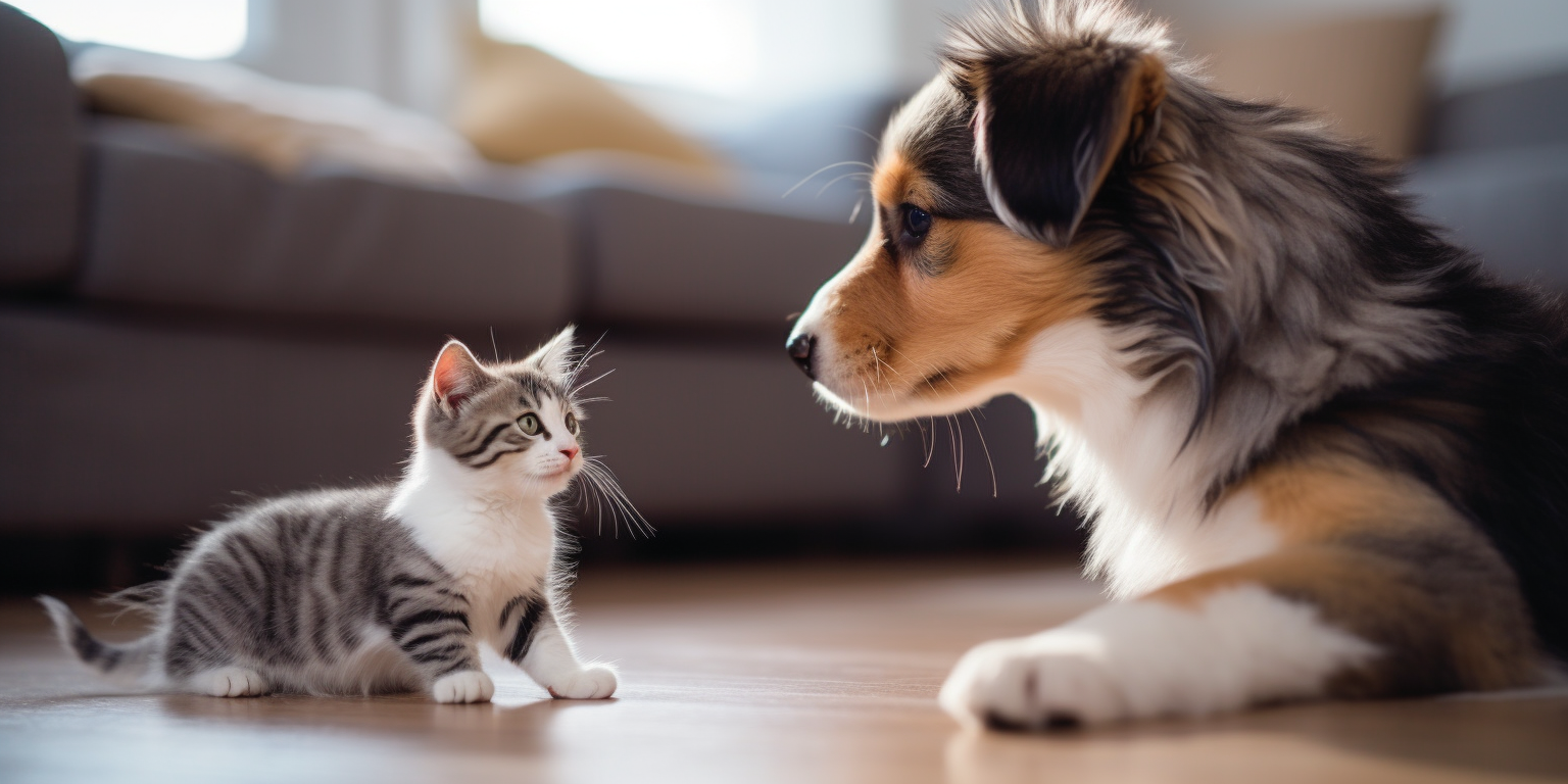 dog and cat to meet