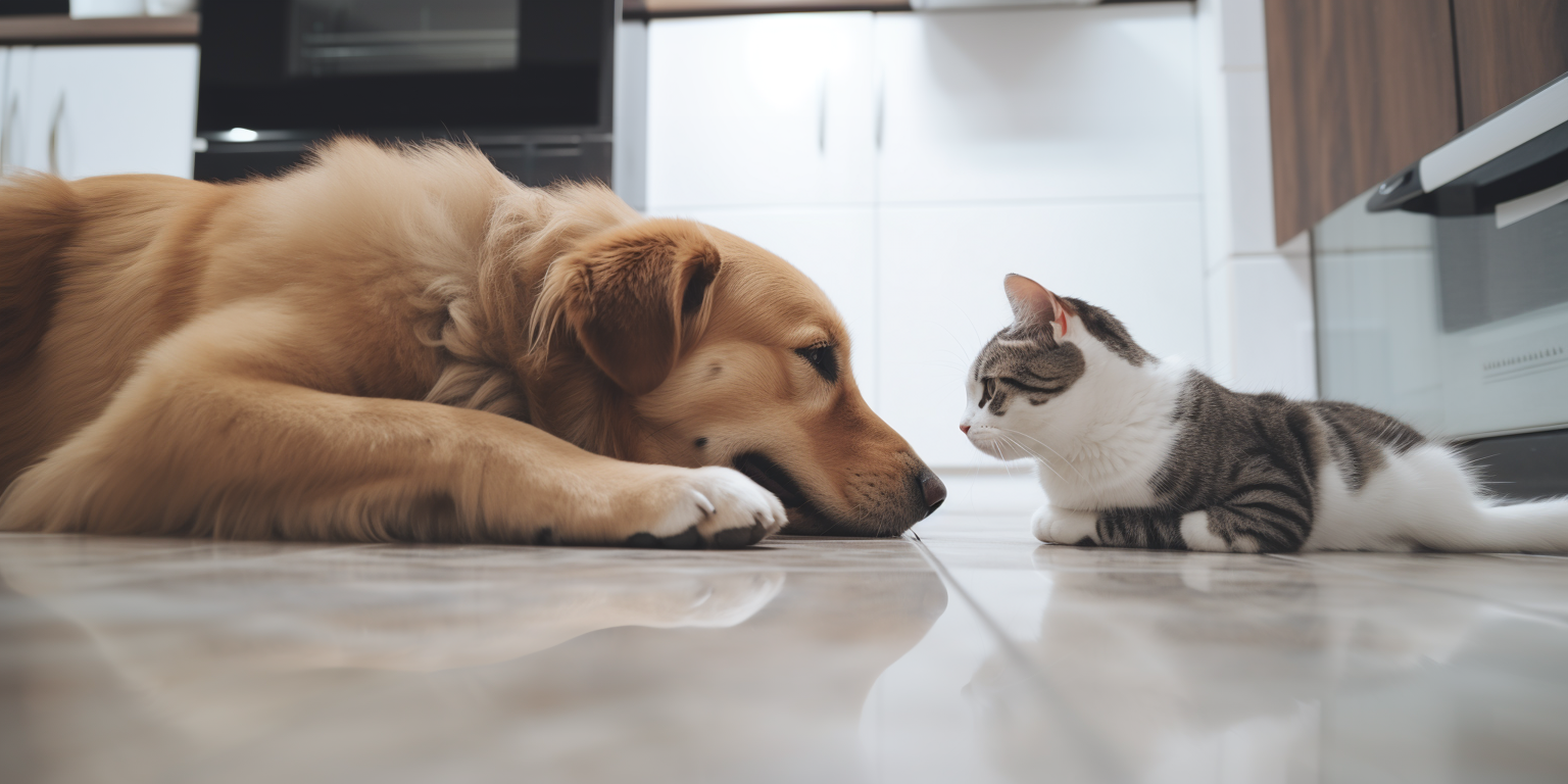 introduce your new cat to your dog